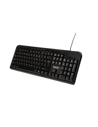 Tastatura Spacer SPKB-169 cu fir, USB, multimedia, 104 taste +