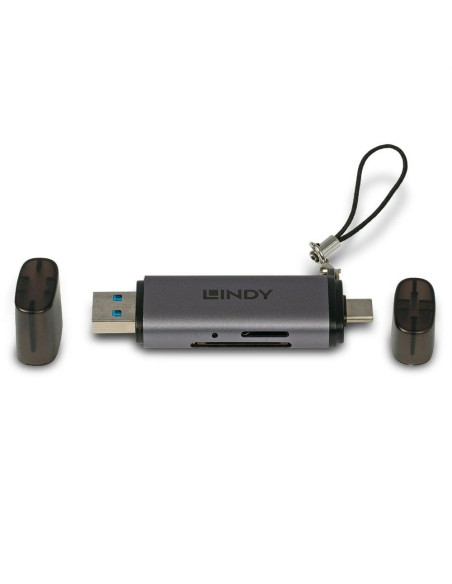 Card Reader Lindy USB 3.2 Type C, SD si microSD,,LY-43335