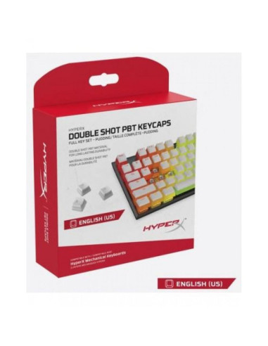 4P5P5AA#ABA,HP Gaming Keycaps Full set, HyperX Pudding, US Layout, Alb