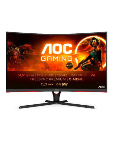 Monitor 31.5" AOC C32G3AE/BK, curbat 1000R, FHD 1920* 1080, 3H