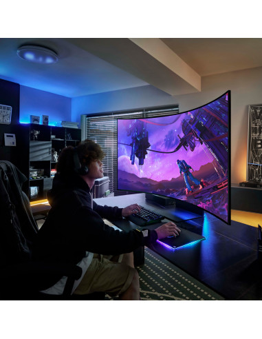 Monitor 55" Samsung LS55BG970NUXEN, gaming, VA, 4K 3840* 2160, 1 ms, 178  178, 600 cd  mp, 16 9, 165 Hz, 1.000.000 1, Sistem Tiz