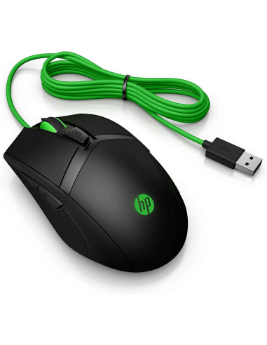 4PH30AA,Mouse HP 300 PAV, Gaming, Negru cu verde