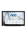 Monitor portabil 15.6" AOC I1601FWUX, FHD 1920*1080, 60 Hz, WLED, IPS, 16 9, 5 ms, 220 cd mp, 700 1, 160 160, USB-C, cablu USB