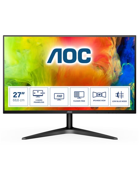 Monitor 27" AOC 27B1H, FHD 1920*1080, 60 Hz, WLED, IPS, 16 9, 7 ms, 250cd mp, 1000 1  20M 1,
