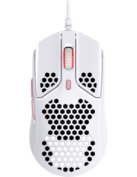 4P5E4AA,Mouse HP HYPERX Pulsefire Haste, wireless, alb-roz