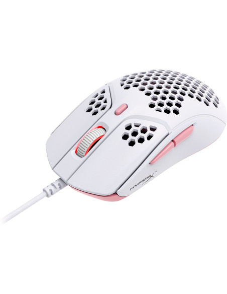 4P5E4AA,Mouse HP HYPERX Pulsefire Haste, wireless, alb-roz