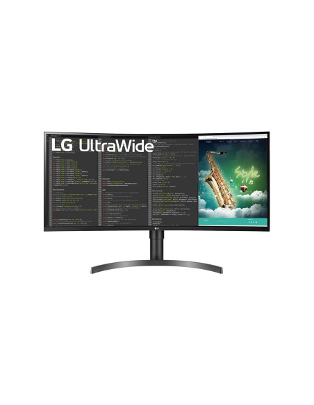 Monitor 35" LG 35WN75C-B, curbat, VA, QHD 3440*1440, 21 9, 300 cd mp, 2500 1, 5 ms, 178 178, anti-glare, 2*HDMI, DP, USB-C, 2* U