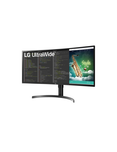 Monitor 35" LG 35WN75C-B, curbat, VA, QHD 3440*1440, 21 9, 300 cd mp, 2500 1, 5 ms, 178 178, anti-glare, 2*HDMI, DP, USB-C, 2* U
