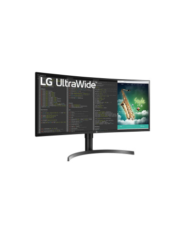 Monitor 35" LG 35WN75C-B, curbat, VA, QHD 3440*1440, 21 9, 300 cd mp, 2500 1, 5 ms, 178 178, anti-glare, 2*HDMI, DP, USB-C, 2* U
