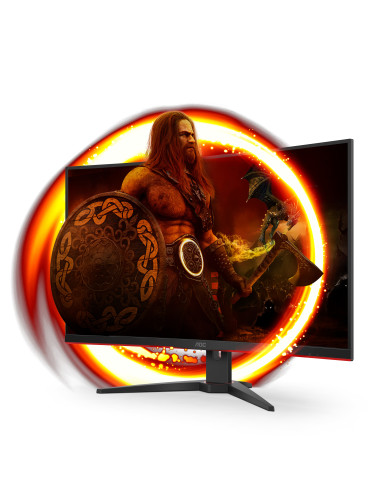 Monitor 31.5" AOC CQ32G2SE BK, Curved 1500R, Gaming, QHD 2560*1440, 165 Hz, 1 ms, VA, WLED, Flicker free, Free sync Premium, 16 