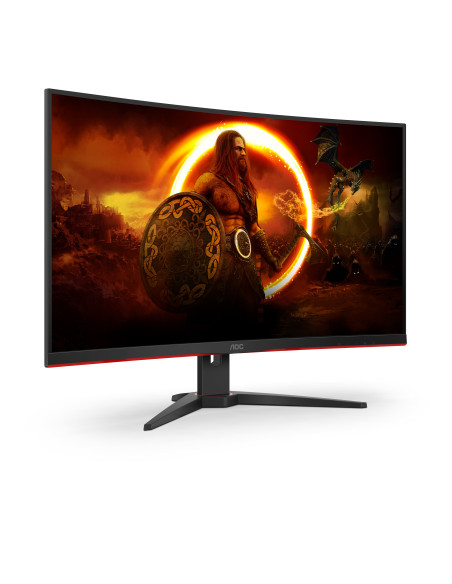 Monitor 31.5" AOC CQ32G2SE BK, Curved 1500R, Gaming, QHD 2560*1440, 165 Hz, 1 ms, VA, WLED, Flicker free, Free sync Premium, 16 