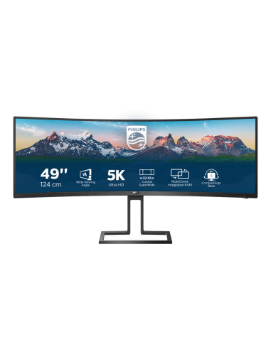 MONITOR Philips 498P9 48.8 inch, Panel Type  VA, Backlight  WLED, Resolution  5120x1440, Aspect Ratio  32 9,  Refresh Rate 70Hz,