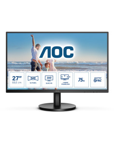 MONITOR AOC Q27B3MA 27 inch, Panel Type  VA, Backlight  WLED, Resolution  2560x1440, Aspect Ratio  16 9,  Refresh Rate 75Hz, Res