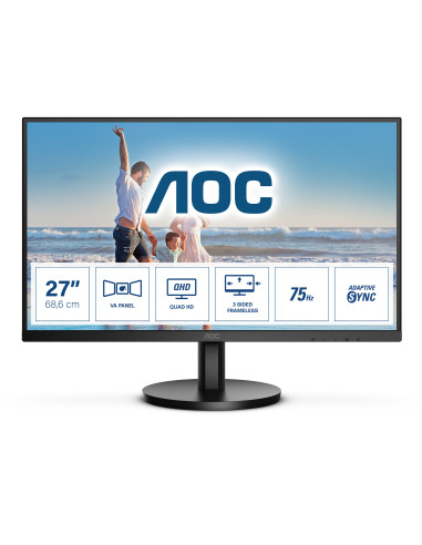 MONITOR AOC Q27B3MA 27 inch, Panel Type  VA, Backlight  WLED, Resolution  2560x1440, Aspect Ratio  16 9,  Refresh Rate 75Hz, Res