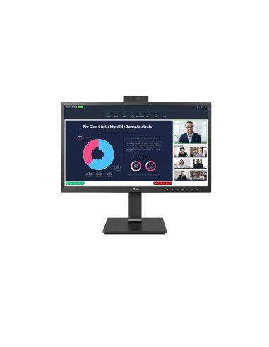 Monitor 23.8" LG 24BP750C-B, FHD 1920* 1080, 16 9, IPS, 250 cd  mp, 1000 1, 178  178, 5 ms, Flicker safe, Camera, HDMI, DP, USB-