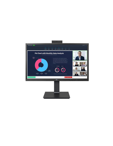 Monitor 23.8" LG 24BP750C-B, FHD 1920* 1080, 16 9, IPS, 250 cd  mp, 1000 1, 178  178, 5 ms, Flicker safe, Camera, HDMI, DP, USB-