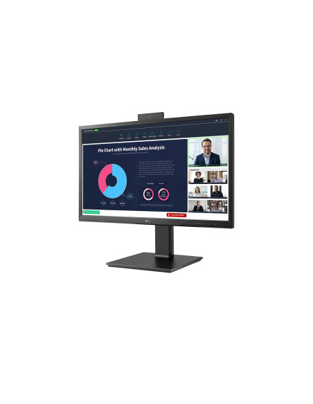 Monitor 23.8" LG 24BP750C-B, FHD 1920* 1080, 16 9, IPS, 250 cd  mp, 1000 1, 178  178, 5 ms, Flicker safe, Camera, HDMI, DP, USB-