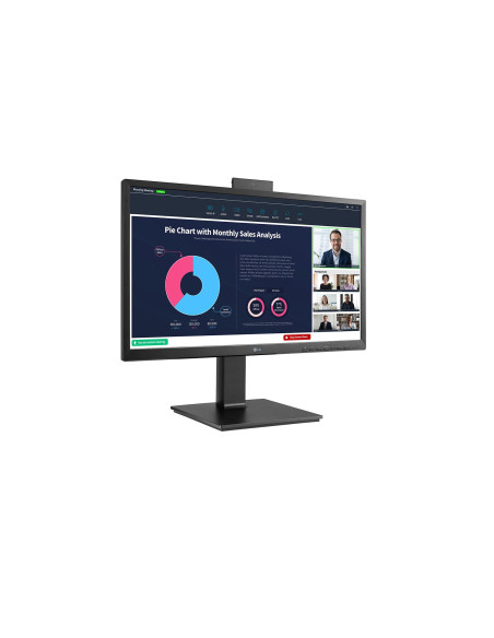 Monitor 23.8" LG 24BP750C-B, FHD 1920* 1080, 16 9, IPS, 250 cd  mp, 1000 1, 178  178, 5 ms, Flicker safe, Camera, HDMI, DP, USB-