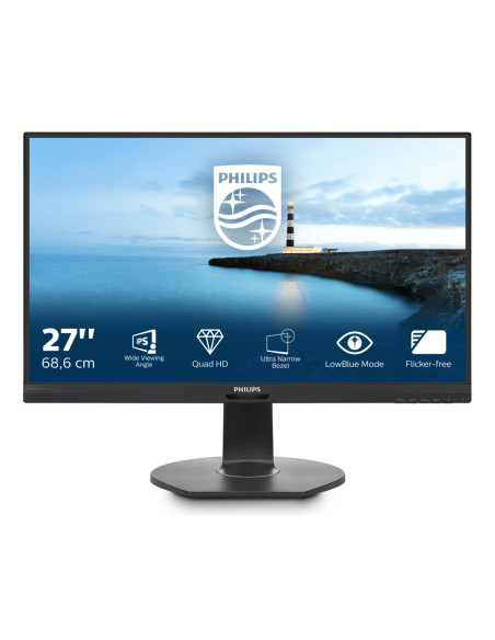 Monitor 27" PHILIPS 272B7QPJEB, IPS, WLED, 16 9, QHD 2560*1440, 60hz, 5 ms,350 cd m2, 178 178, 1000 1, anti-glare, 3H, Haze 25,