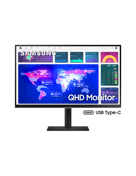 Monitor 27" Samsung LS27A600UUUXEN, QHD 2560* 1440, 16 9, 5 ms, 178  178, 300 cd  mp, 1000 1, Bluelight Reducer, Flicker-Free, F