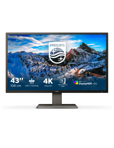 Monitor LED PHILIPS 439P1, 42.51", UHD VA, 4 ms, 60 Hz,