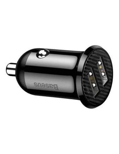 Incarcator auto Baseus Grain Pro, Negru,CCALLP-01