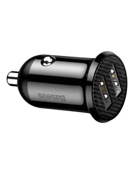 Incarcator auto Baseus Grain Pro, Negru,CCALLP-01