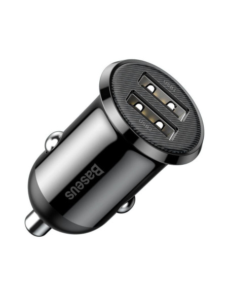 Incarcator auto Baseus Grain Pro, Negru,CCALLP-01