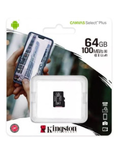 MicroSD Kingston, 64GB, Select Plus, Clasa 10 UHS-I