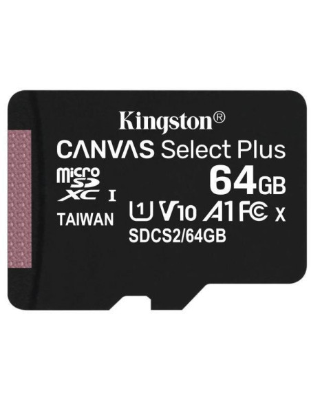 MicroSD Kingston, 64GB, Select Plus, Clasa 10 UHS-I