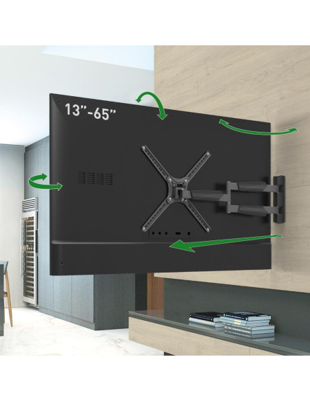 Suport TV plat/curbat de perete cu 2 brate Barkan BM464XL, 13"- Suport TV plat/curbat de perete cu 2 brate Barkan BM464XL, 13"-