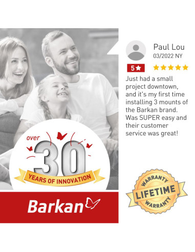 Suport TV plat/curbat de perete cu 2 brate Barkan BM464XL, 13"- Suport TV plat/curbat de perete cu 2 brate Barkan BM464XL, 13"-