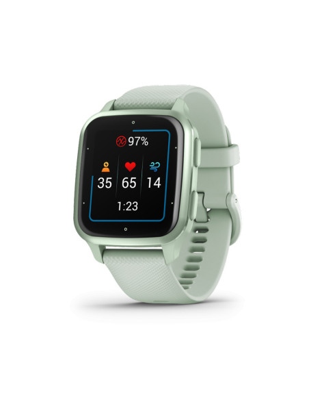 Ceas Smartwatch Garmin Venu SQ2 Metallic Mint Bezel with Cool