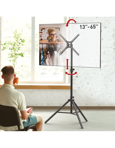Suport tripod portabil de podea pentru TV plat/curbat Barkan