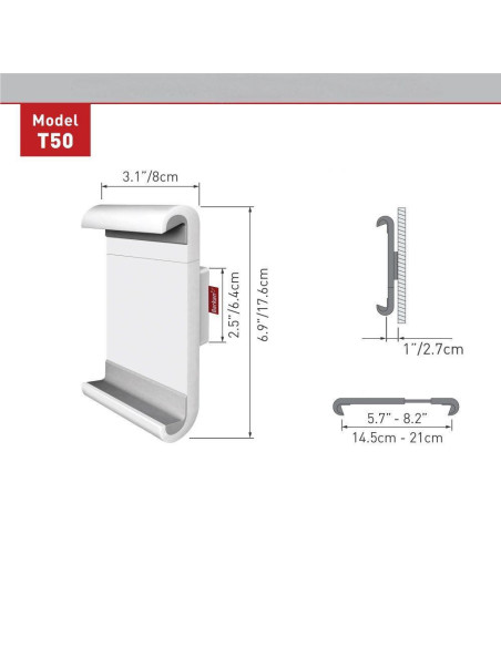 Suport Tableta/Mobil de birou, Barkan T50, Fix, 7-12'',,T50