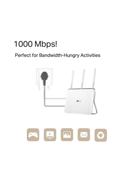 TP-Link Kit Powerline Gigabit Passthrough, HomePlug AV2,IEEE 1901, IEEE 802.3, IEEE 802.3u, IEEE 802.3ab, Gigabit Ethernet Port