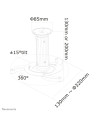Suport Proiector pentru tavan, Neomounts by Newstar BEAMER-C80, 8-15 cm, suporta pana la 15kg,