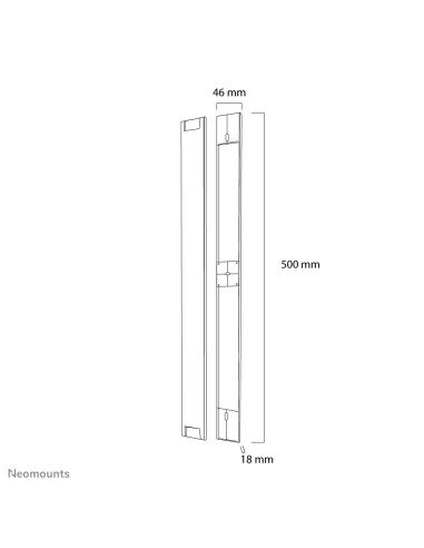 Accesoriu pentru acoperit cablurile Neomounts by Newstar NS-CC050SILVER, 50cm, silver