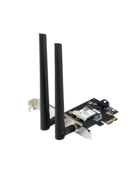 ASUS PCE-AX1800 Wifi AX1800 Bluetooth 5.2 PCIe adapter, WI-FI 6, WPA3, OFDMA. MU-MIMO, Standarde retea  WiFi 6 (802.11ax), Vitez