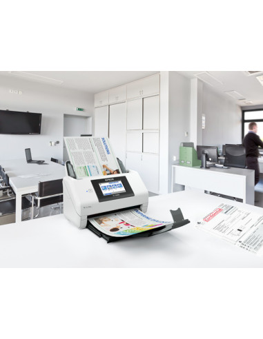 Scanner Epson DS-790WN, dimensiune A4, tip sheetfed, viteza scanare  45ppm alb-negru si color, rezolutie optica 600x600dpi, ADF