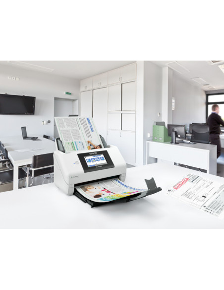 Scanner Epson DS-790WN, dimensiune A4, tip sheetfed, viteza scanare  45ppm alb-negru si color, rezolutie optica 600x600dpi, ADF