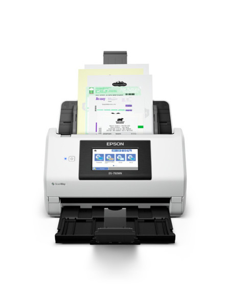 Scanner Epson DS-790WN, dimensiune A4, tip sheetfed, viteza scanare  45ppm alb-negru si color, rezolutie optica 600x600dpi, ADF
