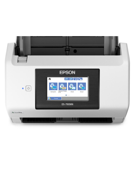Scanner Epson DS-790WN, dimensiune A4, tip sheetfed, viteza scanare  45ppm alb-negru si color, rezolutie optica 600x600dpi, ADF