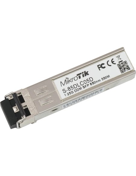 Mikrotik S-85DLC05D 1.25G SFP Tranceiver, conector LC, distanta: 550m,