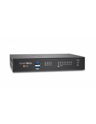 Firewall SonicWall model TZ270 8xGbE 2xUSB 3.0 firewall throughput2Gbps, IPS throughput 1Gbps, VPN throughput 750Mbps, maxim 50