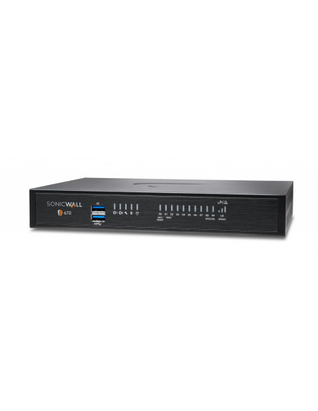 Firewall SonicWall model TZ670 8xGbE 2xUSB 3.0 firewall