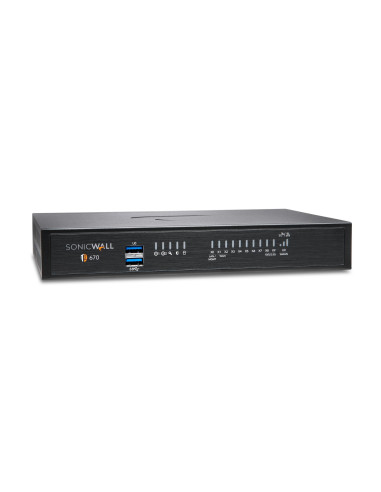 Firewall SonicWall model TZ670 8xGbE 2xUSB 3.0 firewall