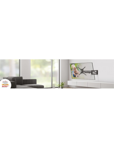 Suport TV plat/curbat de perete cu 2 brate Barkan BM464XL, 13"-