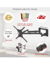 Suport TV plat/curbat de perete cu 2 brate Barkan BM464XL, 13"-