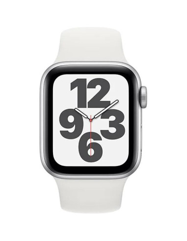 Apple Watch SE2 GPS 44mm Silver Aluminium Case with White Sport